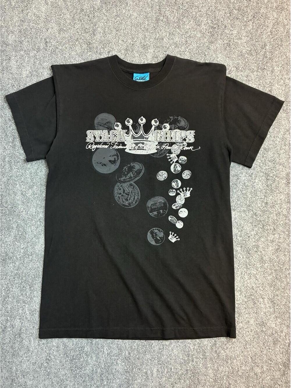 WCKD Y2K Style “stack Chips” Graphic T Shirt